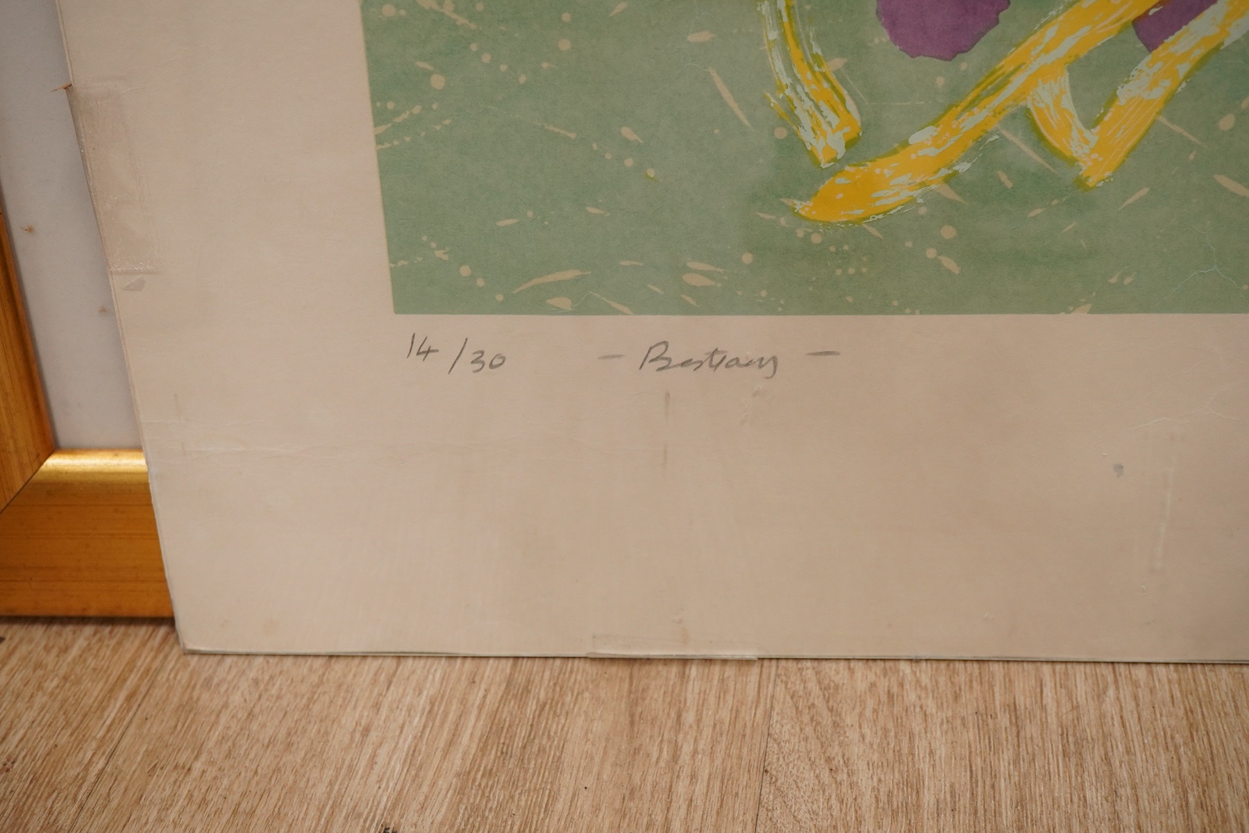 David Shaw (1952-1989), 'Bastian', signed and dated '85, limited edition 4/30, lithograph, unframed, 100 x 70cm